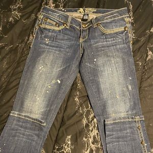 Antique Rivet mid rise, straight jeans. Sz 29x32.5